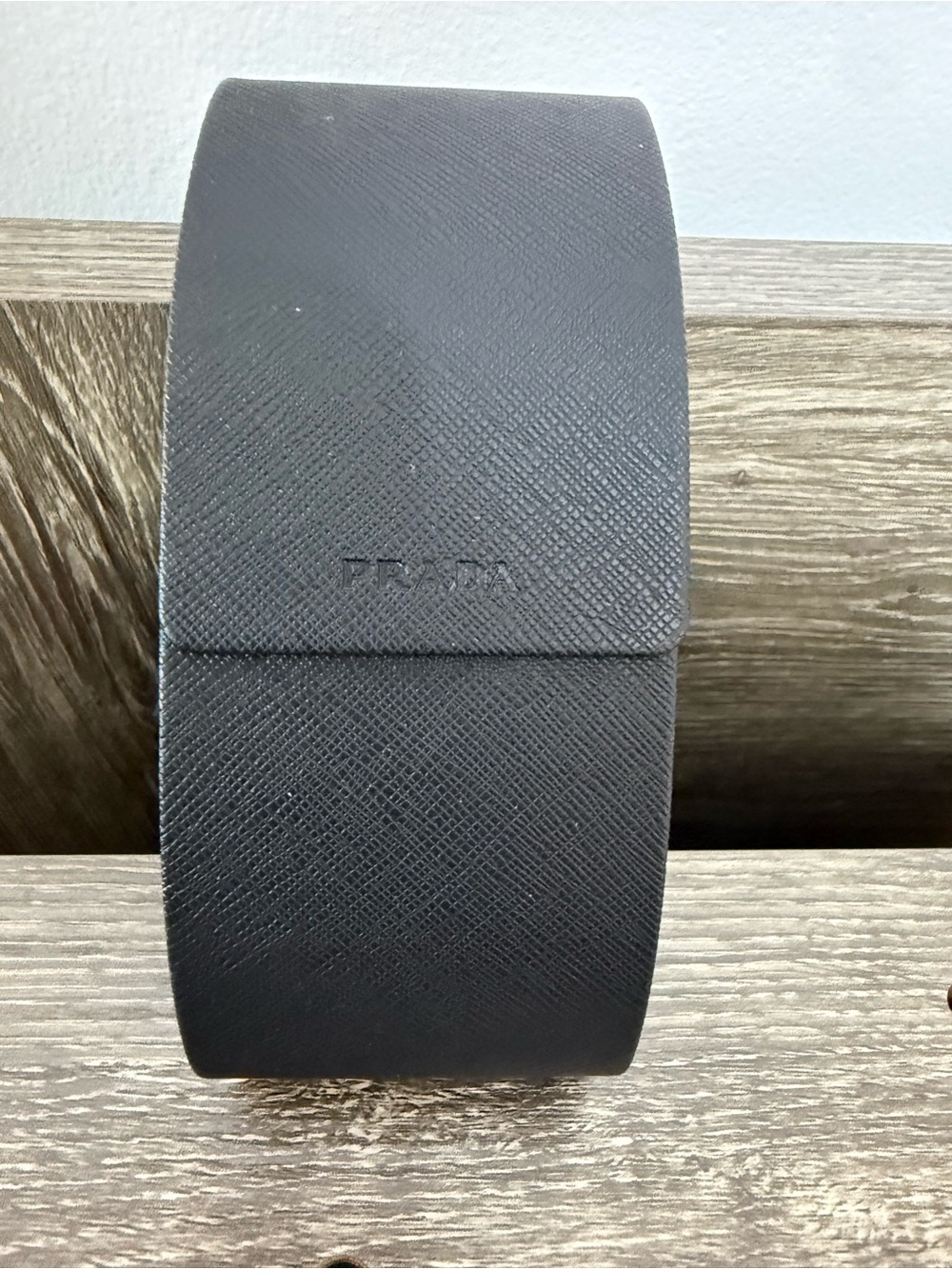Prada Black Saffiano Leather Sunglasses Case